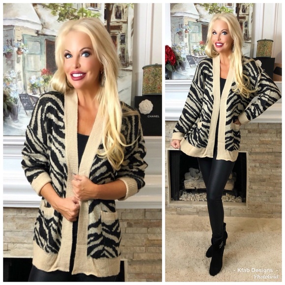 ❤️LAST! Animal Print Soft Open Cardigan w/Pockets! - Picture 5 of 8